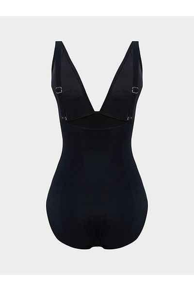 LC Waikiki Black Stone Women's Swimsuit with Removable Pad