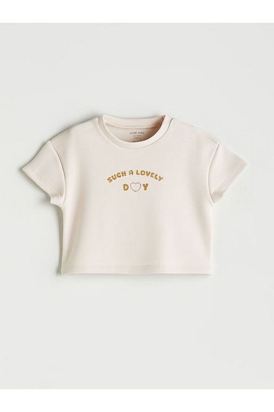 LC Waikiki Crew Neck Printed Baby Girl T-Shirt and Shorts Pack of 2