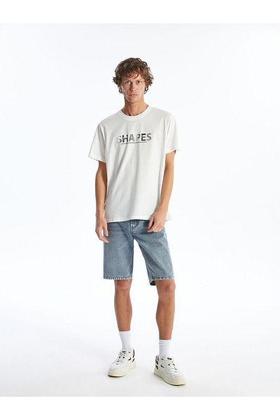 LC Waikiki Crew Neck Short Sleeve Printed Combed Cotton Men's T-Shirt