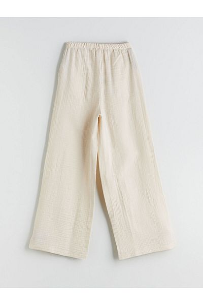 LC Waikiki Elastic Waist Textured Women's Trousers
