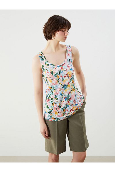 LC Waikiki U Neck Floral Women's Tank Top