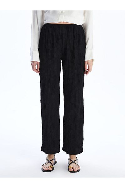 LC Waikiki New Season Elastic Waist Textured Women's Trousers - S5H175Z8