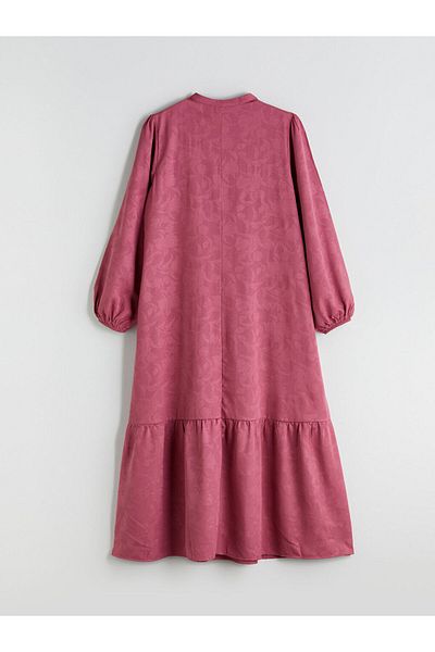 LC Waikiki Crew Neck Floral Pleated Dress