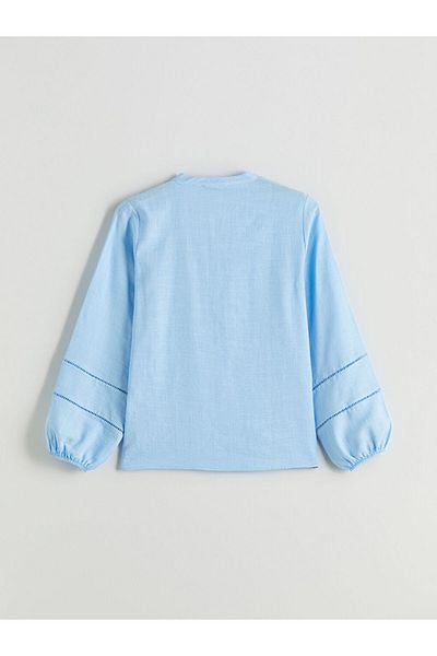 LC Waikiki Oversized Blouse with High Collar