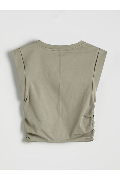 LC Waikiki Crew Neck Gathered Crop
