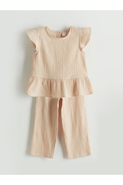 LC Waikiki Basic Girl's Blouse and Trousers 2-Pack