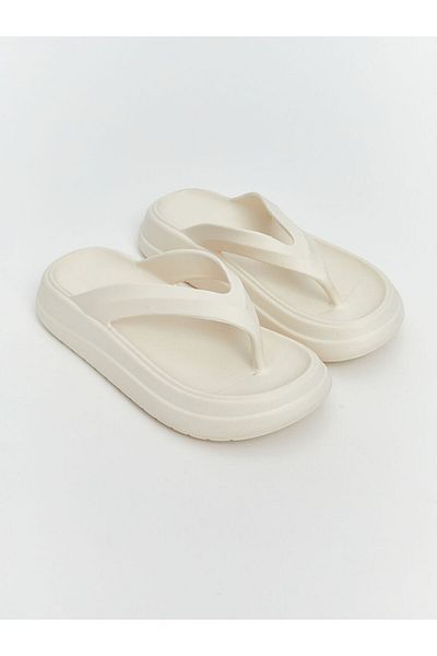 LC Waikiki Lcw Steps Ecru Women's Flip Flops