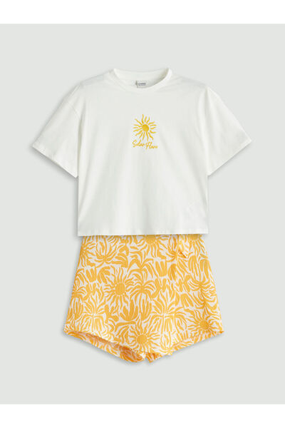 LC Waikiki Zero Roba Collar Girl's T-Shirt and Shorts Skirt from Uzg Store fo...