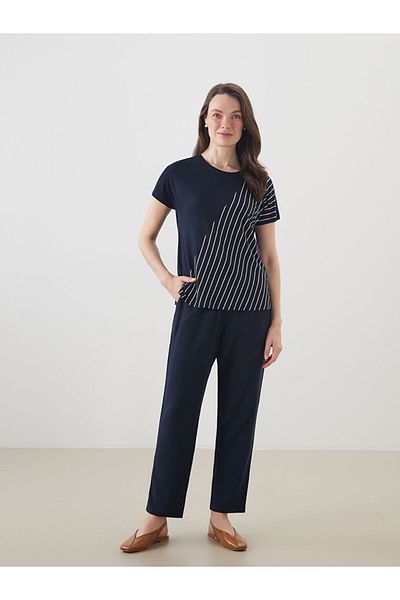 LC Waikiki New Season Women's Linen Blend Trousers with Elastic Waist - S5Mk38Z8