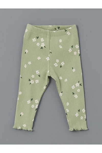 LC Waikiki Floral Baby Girl Tights with Elastic Waist