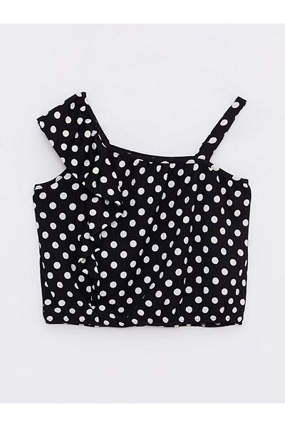 LC Waikiki Polka Dot Patterned Frilly Girl's Blouse