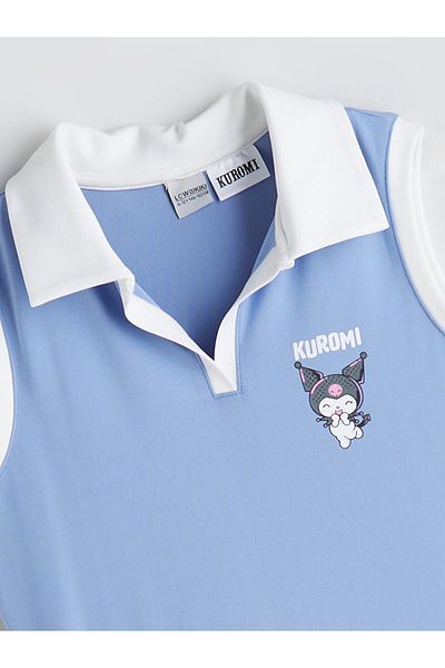 LC Waikiki Rochie pentru fetiță cu imprimeu Kuromi cu guler cămașă