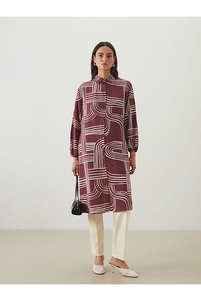 LC Waikiki New Season Patterned Women's Shirt Tunic - S5Fe23Z8