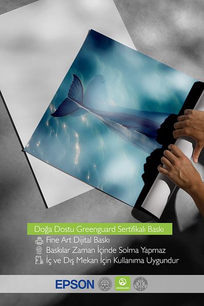 Postifull Frameless Wall Poster, Big Whale, Photo, Blue Color Poster, 2025 Summer Selection, No:109636