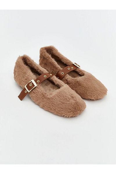 LC Waikiki Women's Plush Ballerina Shoes