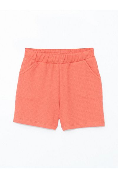 LC Waikiki New Season Textured Girls' Shorts with Elastic Waist - S5Gb97Z4