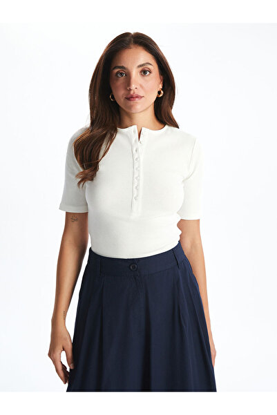 LC Waikiki Crew Neck Textured Women's T-Shirt