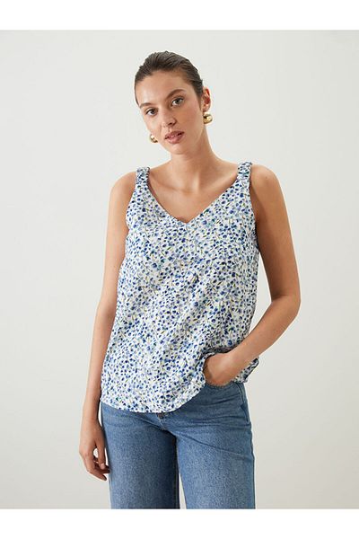 LC Waikiki V-Neck Floral Blouse