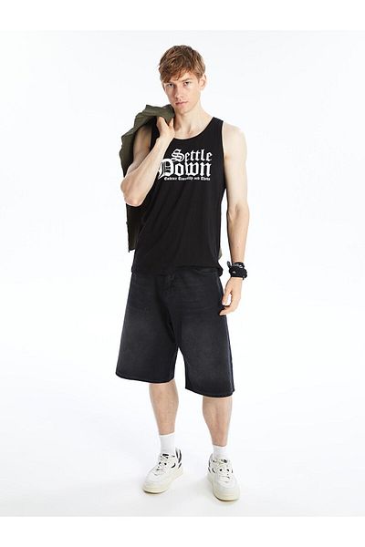 LC Waikiki Crew Neck Printed Men's Sleeveless T-Shirt