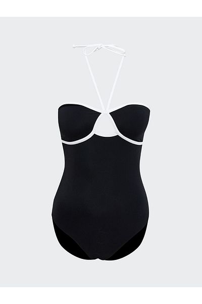 LC Waikiki Costum de baie pentru damă cu gât drept cu detaliu de sezon nou - S5L804Z8