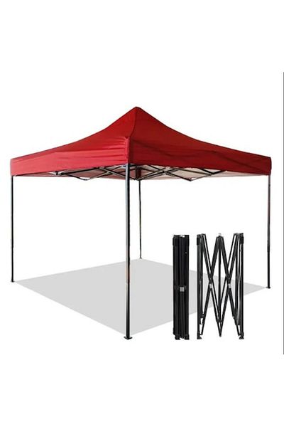 Rovitech Cort pavilion pliabil de gradina, curte, evenimente, prelata impermeabila, 3x3 m, rosu