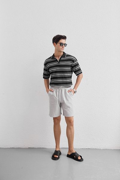Livio Ferri Kuryu Men's Muslin Shorts Comfortable Fit 100% Cotton Breathable Texture