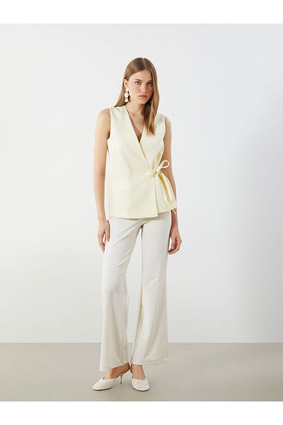 LC Waikiki V-Neck Textured Women's Classic Vest