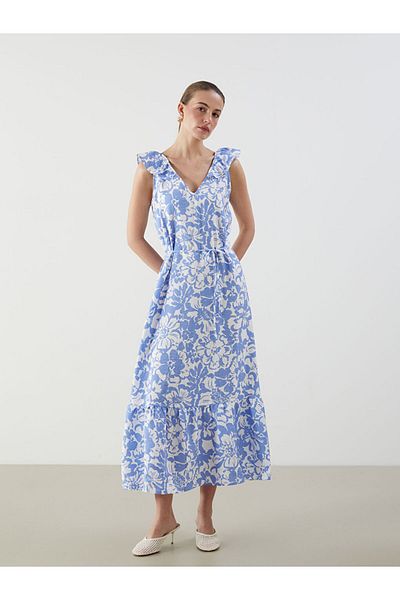 LC Waikiki Rochie florală cu decolteu în V sezon nou - S5M310Z8