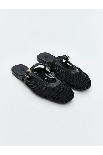 LC Waikiki Women's Slippers with Buckle Mesh Detail