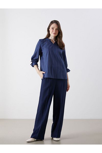 LC Waikiki Women's Linen Blended Pants with Elastic Waist