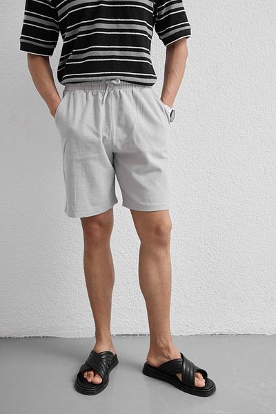 Livio Ferri Kuryu Men's Muslin Shorts Comfortable Fit 100% Cotton Breathable Texture