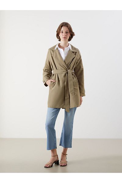 LC Waikiki Jacket Collar Women's Trench Coat
