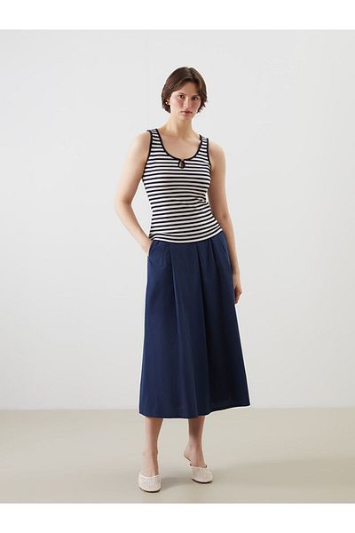 LC Waikiki U Collar Striped Women's Tank Top