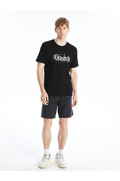 LC Waikiki Crew Neck Short Sleeve Printed Combed Cotton Men's T-Shirt