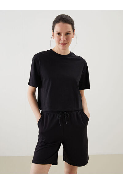 LC Waikiki Rmz Gi̇yi̇m Farkiyla Zero Roba Collar Women's T-Shirt