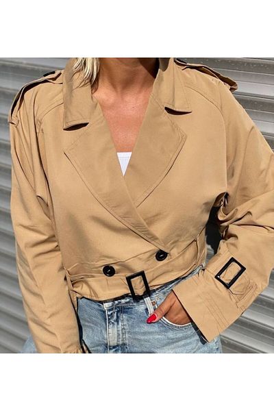 boutich Women's Short Trench Coat