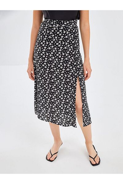LC Waikiki Patterned Women's Skirt with Elastic Waist