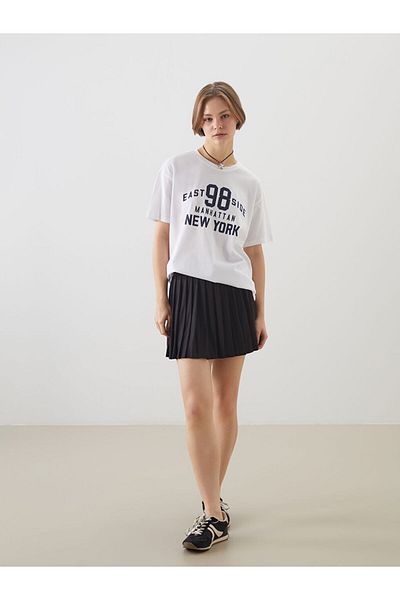 LC Waikiki Elastic Waist Pleated Mini Sports Shorts Skirt