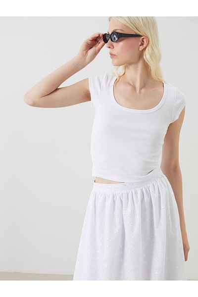 LC Waikiki Tricou pentru femei New Season cu guler pătrat - S5QT89Z8
