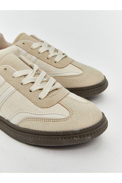 LC Waikiki Lcw Steps Beige Lace-Up Girls' Sneakers