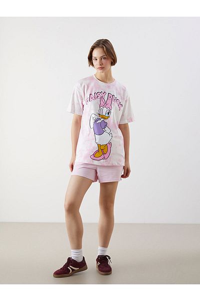 LC Waikiki Γυναικείο μπλουζάκι LCW Crew Neck Daisy Duck με στάμπα