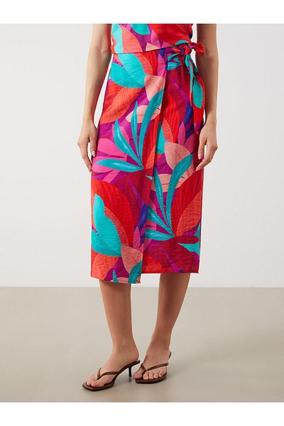 LC Waikiki New Season Elastic Waist Floral Skirt - S5Qm24Z8