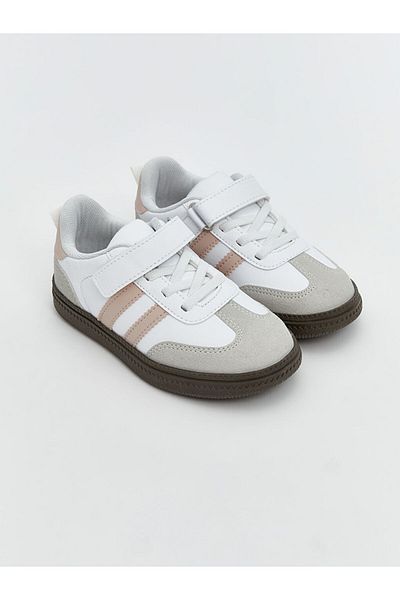 LC Waikiki Lcw Steps White Lace-Up and Velcro Girls' Sneakers