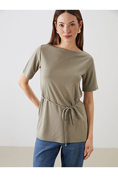 LC Waikiki I Wide Roba Collar Modal Blended Women's T-Shirt from Freezen Store