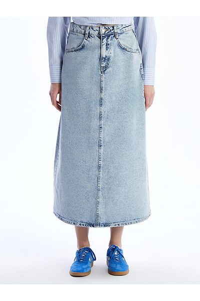 LC Waikiki Lcw Standard Fit Jean Skirt Fast Fashion