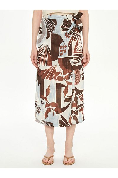 LC Waikiki Patterned Skirt with Elastic Waist