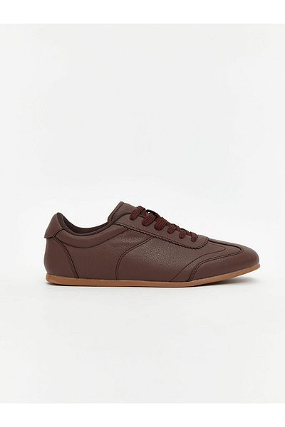 LC Waikiki Lcw Steps Burgundy Leather Look Women's Sports Shoes