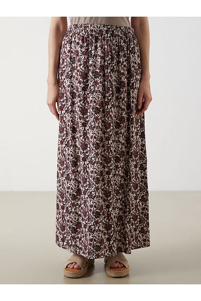 LC Waikiki New Season Elastic Waist Print Women's Skirt - S5Gh72Z8