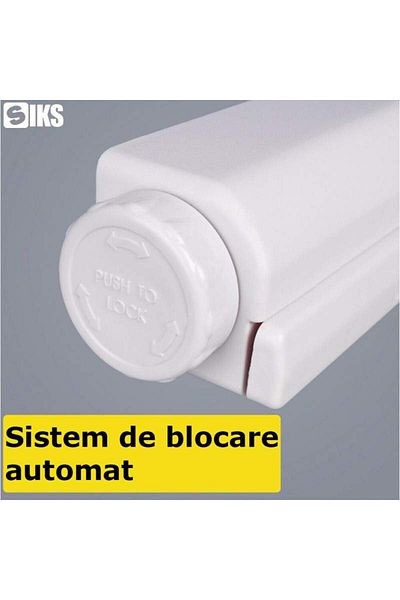 SIKS Retractable Clothes Dryer, Extendable, 5 Lines of 3.75 Meters Long, Wall Mounted, White