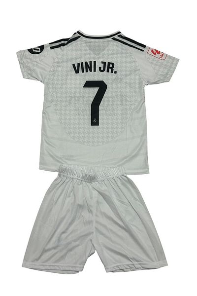 TETYS New-Vn-Jr Real- Madrid- 2024-2025 Season White Vinisyius Jr Set of 2 Children's Field Jersey